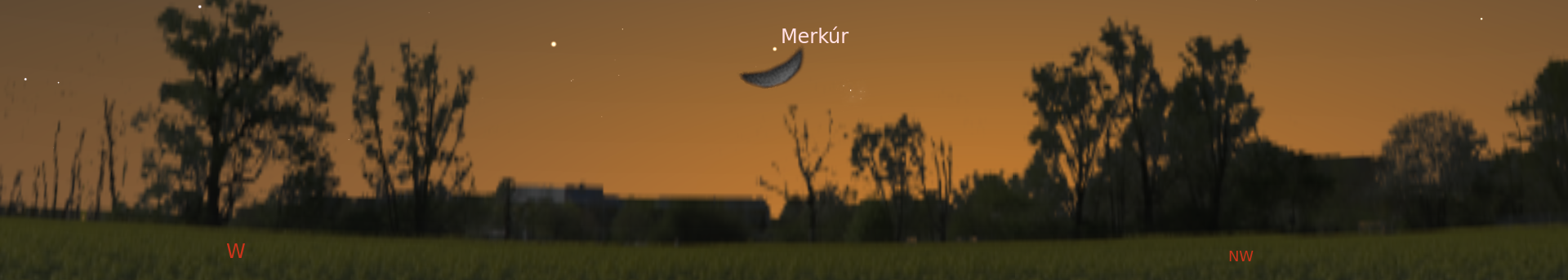 Májusi merkúrsarló az esti égen!