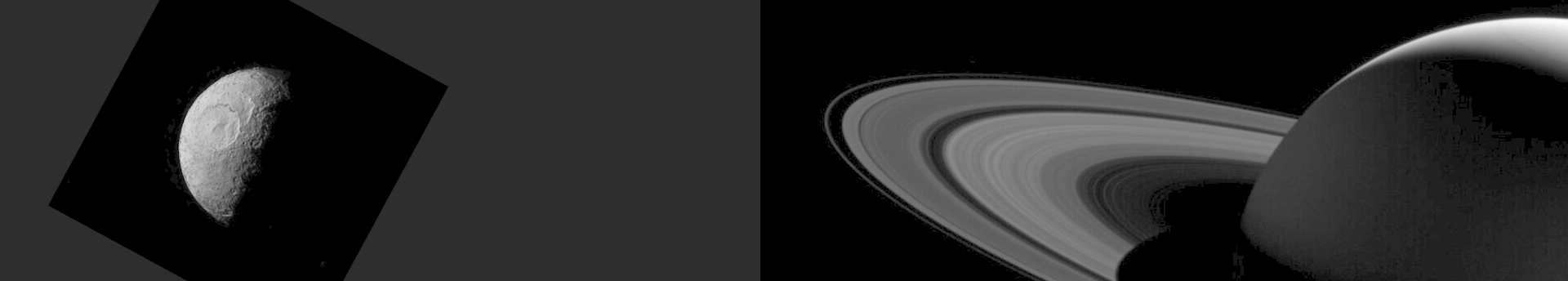 A gyűrű árnyéka a Iapetuson