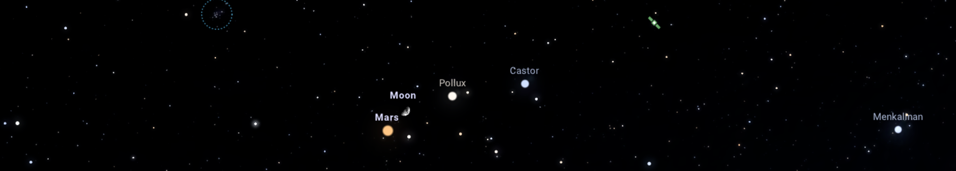 Együtt áll a Mars és a félhold az áprilisi égen