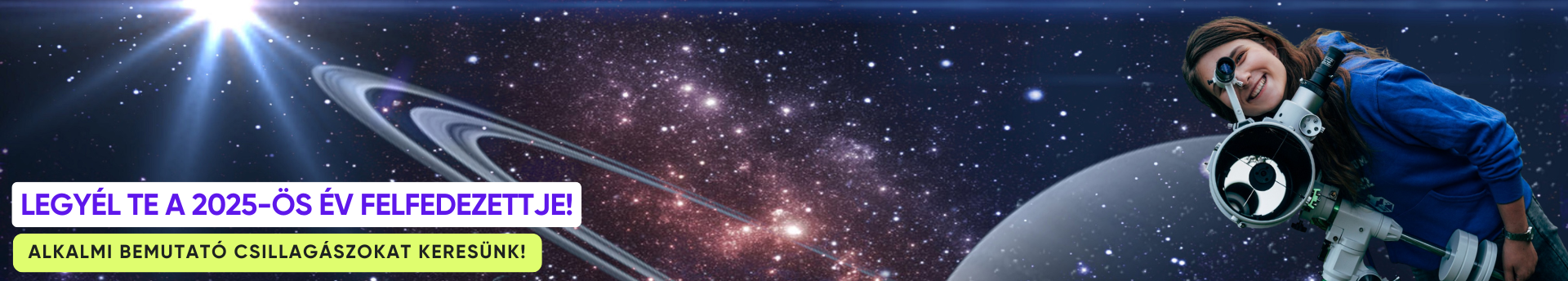 Bemutató csillagászokat keresünk alkalmi munkavégzésre a Svábhegyi Csillagvizsgáló csapatába