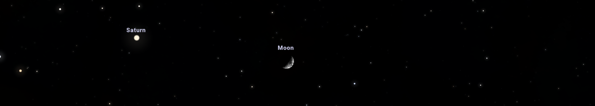 Együtt áll a Hold a Szaturnusszal karácsony másnapján 