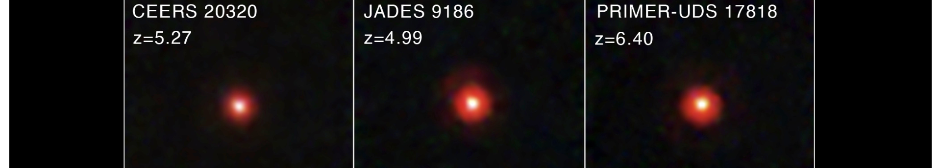 A kis vörös pontok gázrétegbe ágyazott aktív galaxismagok!