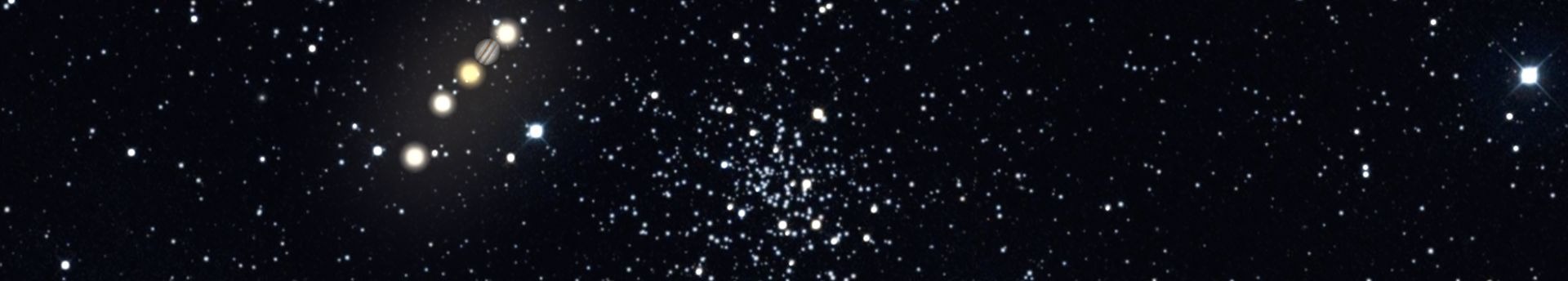 Jupiter és az NGC 2420 látványos közelsége decemberben