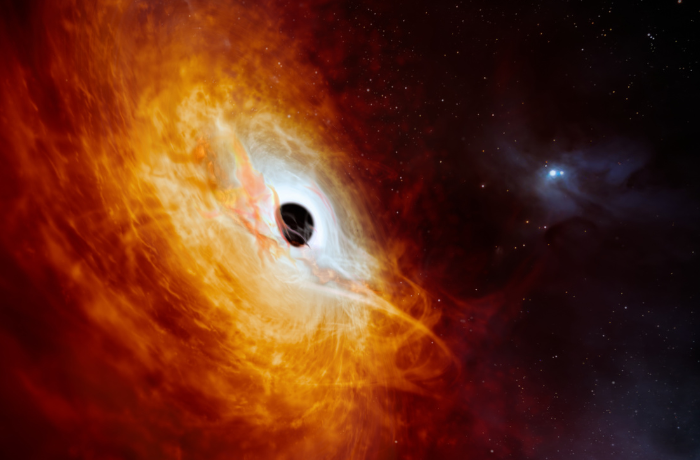 50 millió naptömegű fekete lyuk rejtőzik egy korai galaxisban