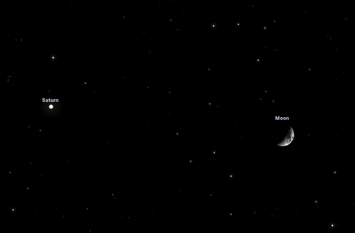 Együtt áll a Hold a Szaturnusszal karácsony másnapján 