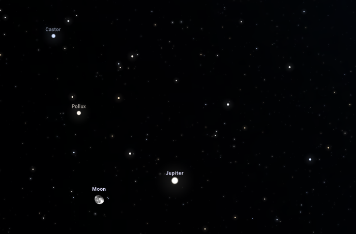 L alakú együttállás a decemberi égen