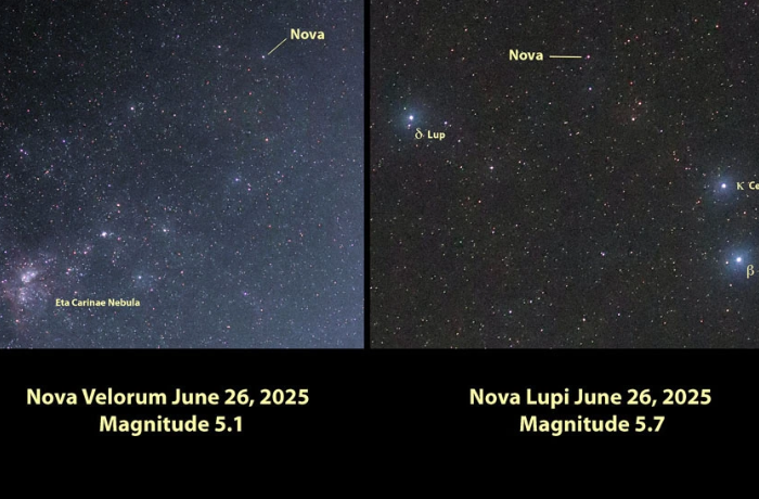 Mi az, ami még egy szabad szemmel látható nóvánál is ritkább? - Két szabad szemes nóva egyszerre! 