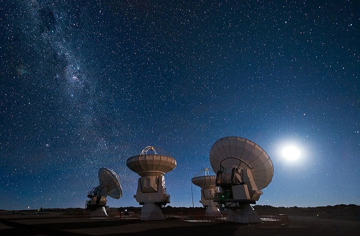 Hullámhossztartományok 1. – Rádióhullám;  amely a kommunikációkban és a kvazároknál is jelen van