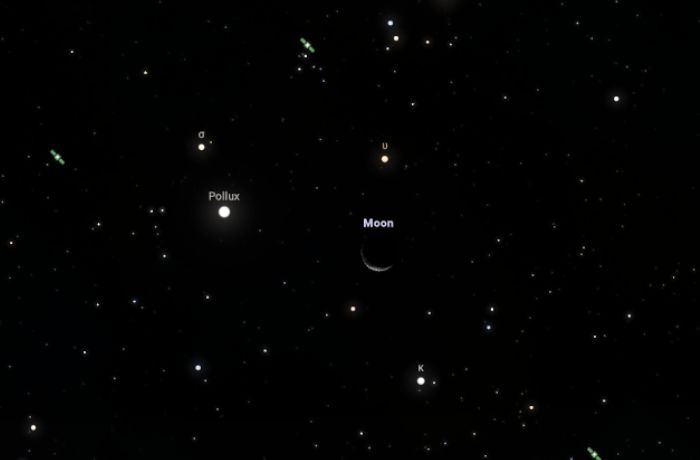 A Hold búcsúja az augusztustól: együttállás a Polluxszal és a Jászol-halmazzal