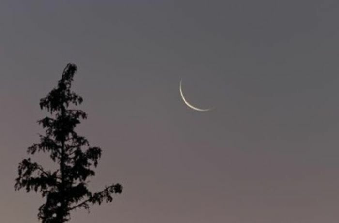 Holdtánc az esti homályban: A vékony sarló ragyogása