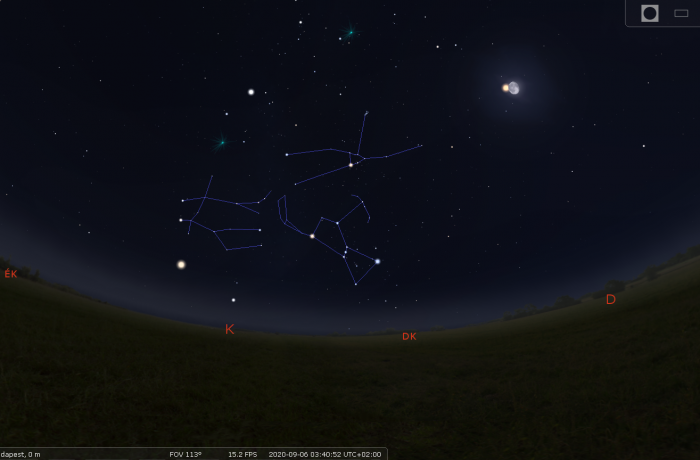 Szeptemberi égi jelenségek