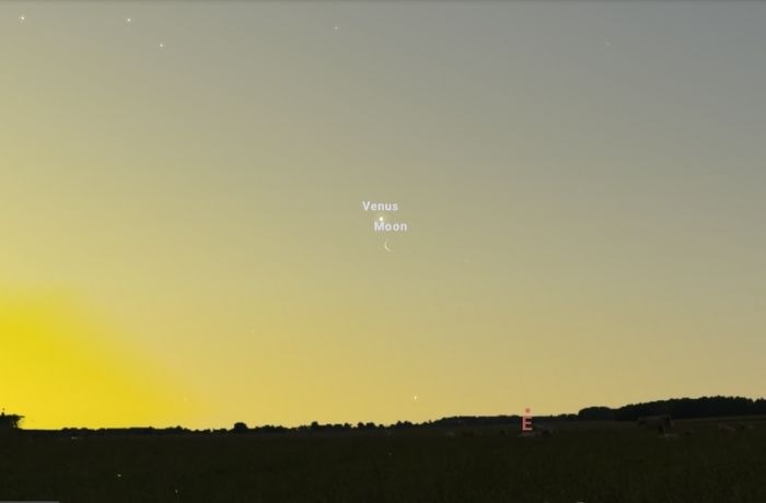 Együtt mulat a Vénusz és a Hold