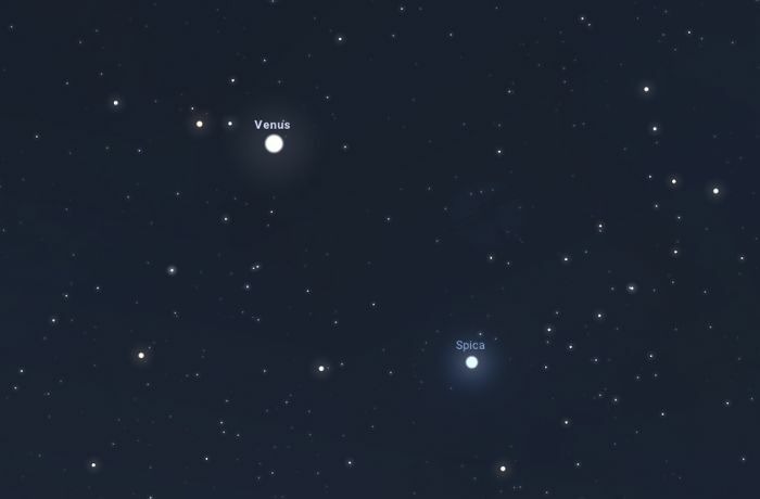 Újra együttáll a hajnali égbolt ékköve és a Spica! 
