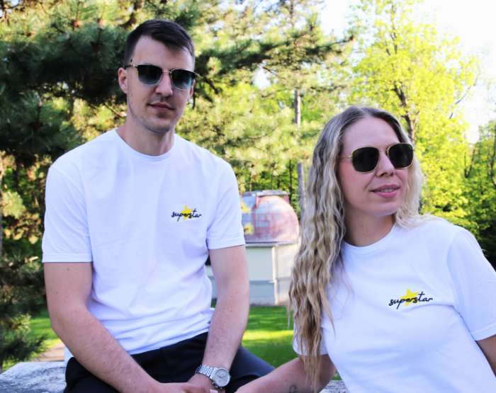 Hímzett póló - Superstar - XL